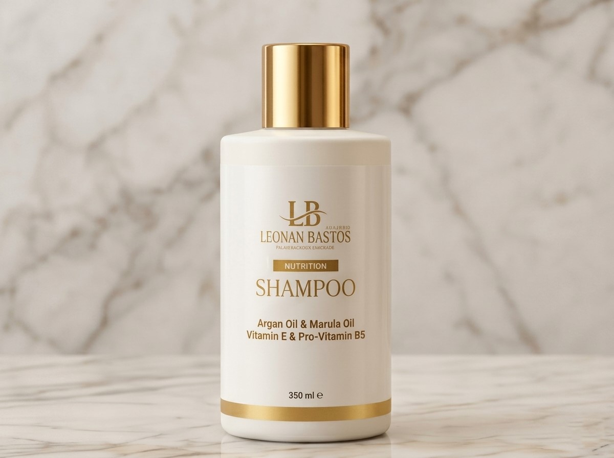 Shampoo Nutrition Leonan Bastos 300ml — limpeza equilibrada com Aloe Vera para cabelos secos